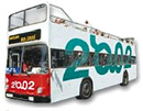 Autobus de la lnea 100 decorado con en el ao Gaud, 2002