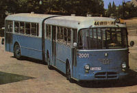 Autobus Pegaso Monotral articulado de la lnea 44, finales de los 60