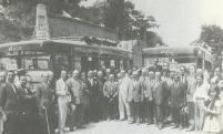 Bendicin de autobuses junto a la ermita del Carmleo, ao 1934