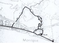 Recorrido de las lneas AM, AO y SM en Montgat en 1980
