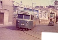 Tranvia 49 en la Plaza Ibiza, ao 1971