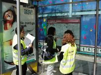 Parada de la lnea 7 enfrente del Centro Comercial Glorias